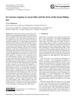 Ice-stream response to ocean tides and the form