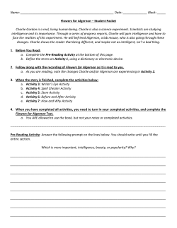 Flowers for Algernon Packet