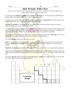 Alien Periodic Table Clues