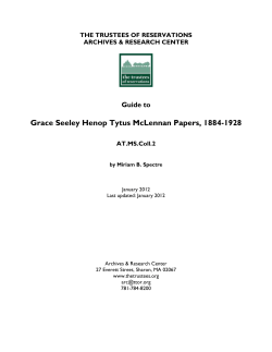 Grace Seeley Henop Tytus McLennan Papers