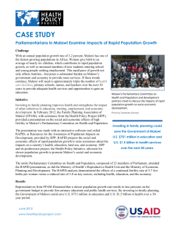 Parliamentarians in Malawi Examine Impacts of Rapid Population