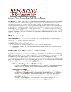 Lesson Plan: Evaluating Civil Disobedience