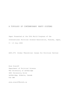 a typology of contemporary party systems