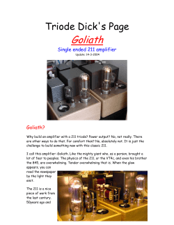 G oliath - Triode Dick`s Page