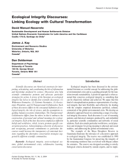 Ecological Integrity Discourses