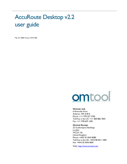 AccuRoute Desktop v2.2 user guide