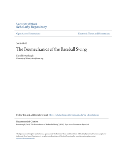 The Biomechanics of the Baseball Swing