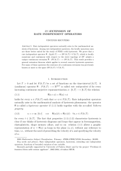 BV -EXTENSION OF RATE INDEPENDENT OPERATORS 1