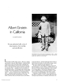 Albert Einstein in California