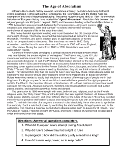 Age of Absolutism