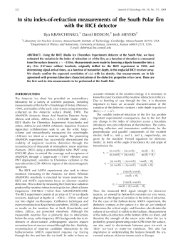 In situ index-of-refraction measurements of the South Polar firn with