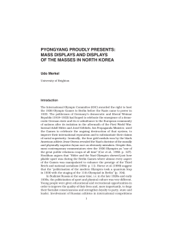 pyongyang proudly presents: mass displays and displays of the