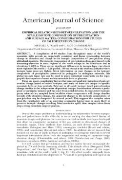 American Journal of Science - The Department of Geology