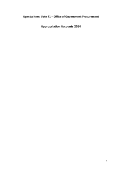 Matter for Examination 04. Appropriation Account OGP Vote 41