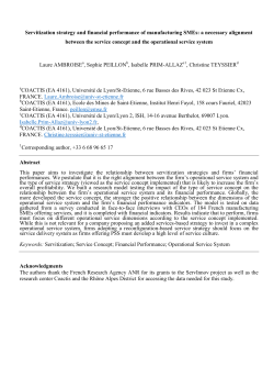 Servitization strategy and financial performance of manufacturing