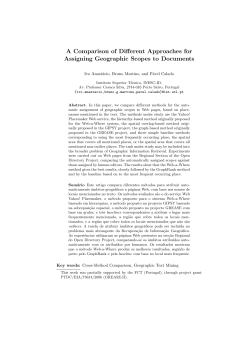 A Comparison of Different Approaches for Assigning Geographic