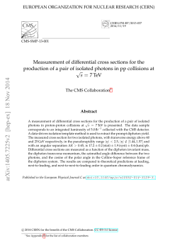 Measurement of differential cross sections for the production of a