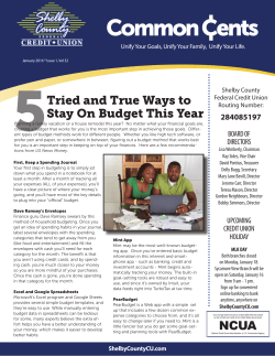 last month`s issue - Shelby County Federal Credit Union