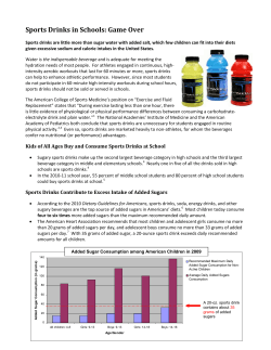 Sports Drinks in Schools: Game Over