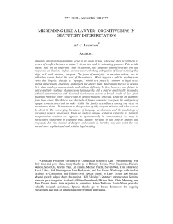 misreading like a lawyer: cognitive bias in statutory interpretation