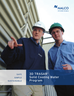 3D TRASAR&trade; Solid Cooling Water Program