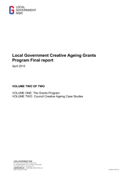 Local Government Creative Ageing Grants Program Final report