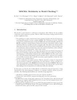 MOCHA: Modularity in Model Checking***