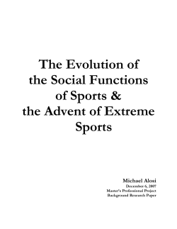 The Evolution of the Social Functions of Sports