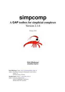 simpcomp - GAP System