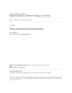 Nonconstitutional Amendments - Digital Commons @ Boston