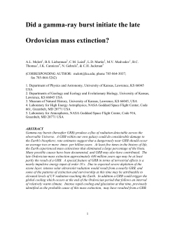 Did a gamma-ray burst initiate the late Ordovician mass extinction?