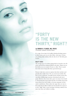 40 is the new 30? Age and fertility