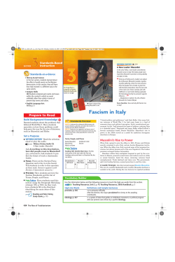 Fascism in Italy - Modesto City Schools