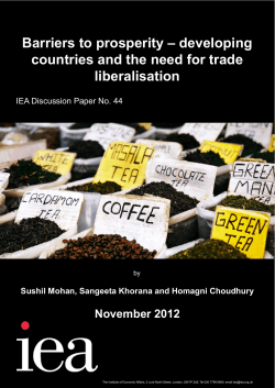 trade barriers - Institute of Economic Affairs