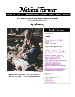 Agroforestry - Northeast Organic Farming Association
