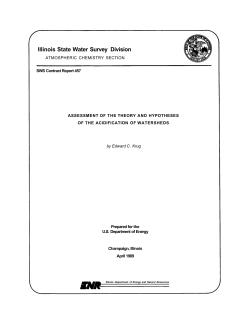 Assessment of the Theory and Hypotheses of the Acidification of