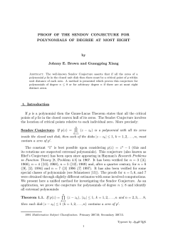Proof of the Sendov Conjecture for Polynomials of