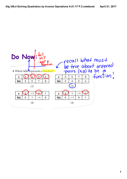 Alg U9L4 Solving Quadratics by Inverse Operations 4-21
