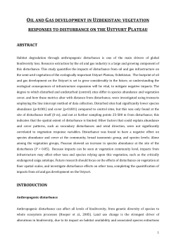 oil and gas development in uzbekistan: vegetation responses to
