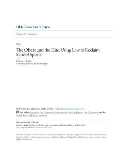 The Obese and the Elite: Using Law to Reclaim School Sports