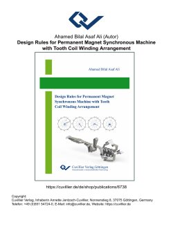 Design Rules for Permanent Magnet Synchronous Machine with