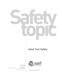 Hand tool safety - SAIF Corporation