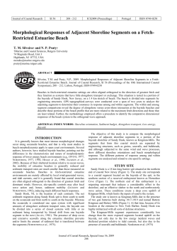 Morphological Responses of Adjacent Shoreline Segments on a Fetch