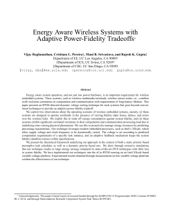 Energy Aware Wireless Systems with Adaptive Power