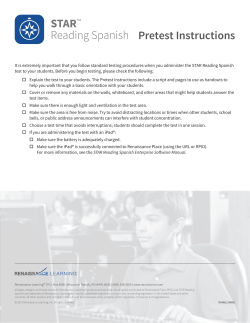 Pretest Instructions