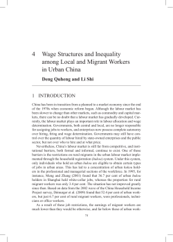 4 Wage Structures and Inequality among Local and Migrant Workers