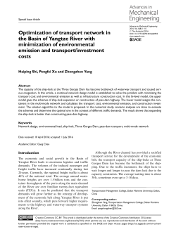 Optimization of transport network in the Basin of Yangtze River with