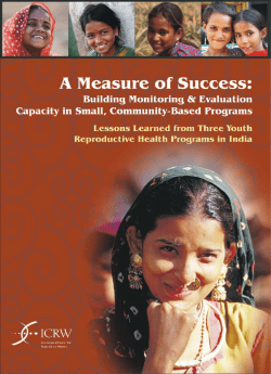 A Measure of Success: Building Monitoring and Evaluation Capacity