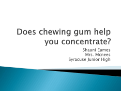 Does chewing gum help you concentrate?