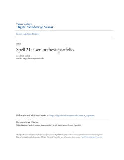 Spell 21: a senior thesis portfolio
